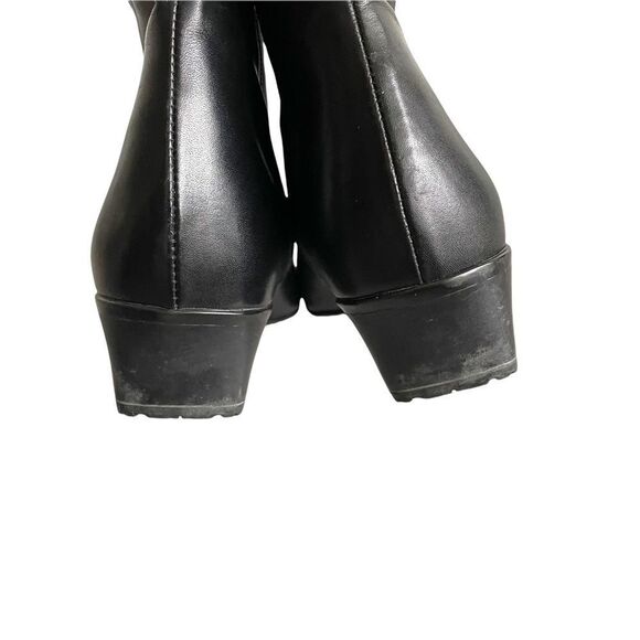 SESTO MEUCCI Italy Leather Insulated Square Toe Winter Ankle Boot Black - Picture 4 of 10